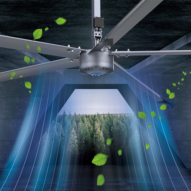 Grands ventilateurs de plafond géants à économie d'énergie HVLS pour l'industrie